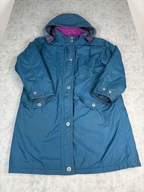 Vintage L.L. Bean Womens Wool Lined Parka USA Hooded Jacket M/L With Zip O Gage